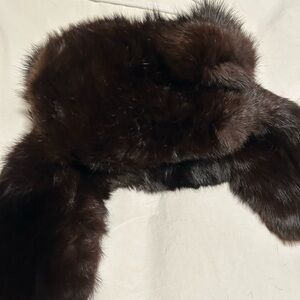 Vintage Real Fur Trapper Hat